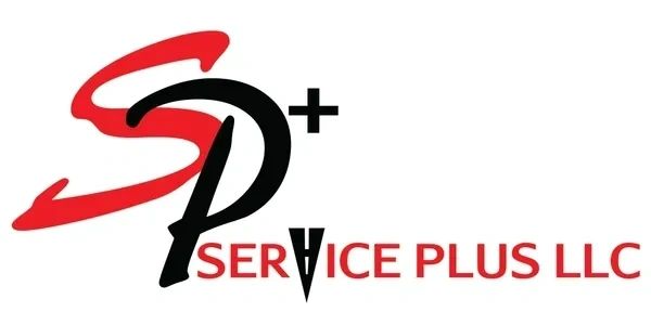 A logo of service plus