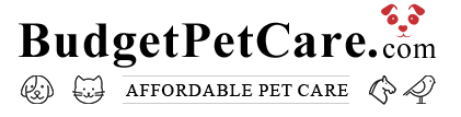 Budget PetCare website logo with tagline.