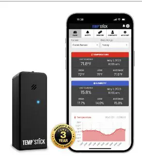 TempStick wireless temperature and humidity sensor.