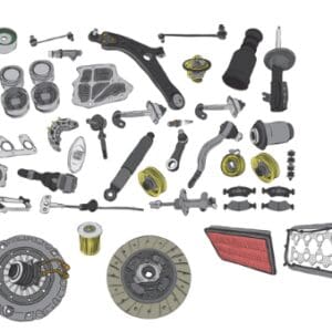 Diagram of car parts and accessories.