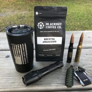 Blackout Coffee Co. patriotic gift set.